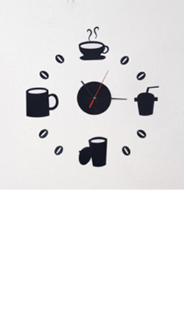 Tea Time Design Acrylic Wall Clock
