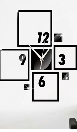 Square Box Acrylic Wall Clock
