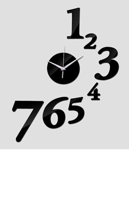 1 to 7 Numbers Acrylic Wall Clock
