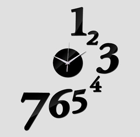 1 to 7 Numbers Acrylic Wall Clock
