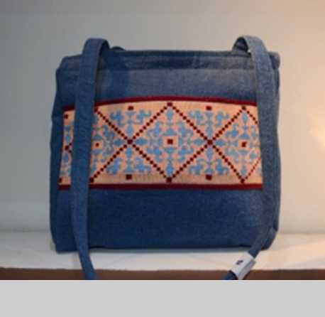 BLUE BAG CROSS STITCH