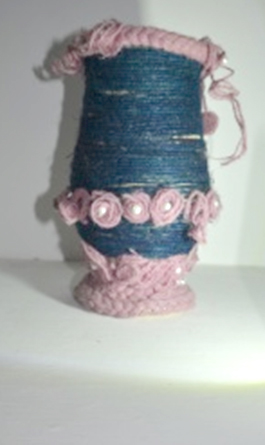 DECORATION VASE PIECE WITH JUTE WORK