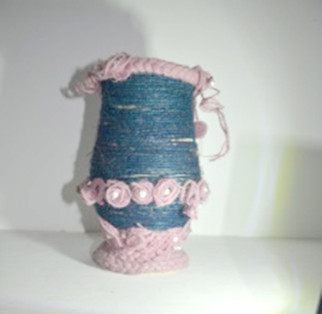 DECORATION VASE PIECE WITH JUTE WORK